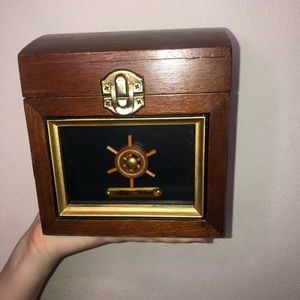 Small wooden jewelry box